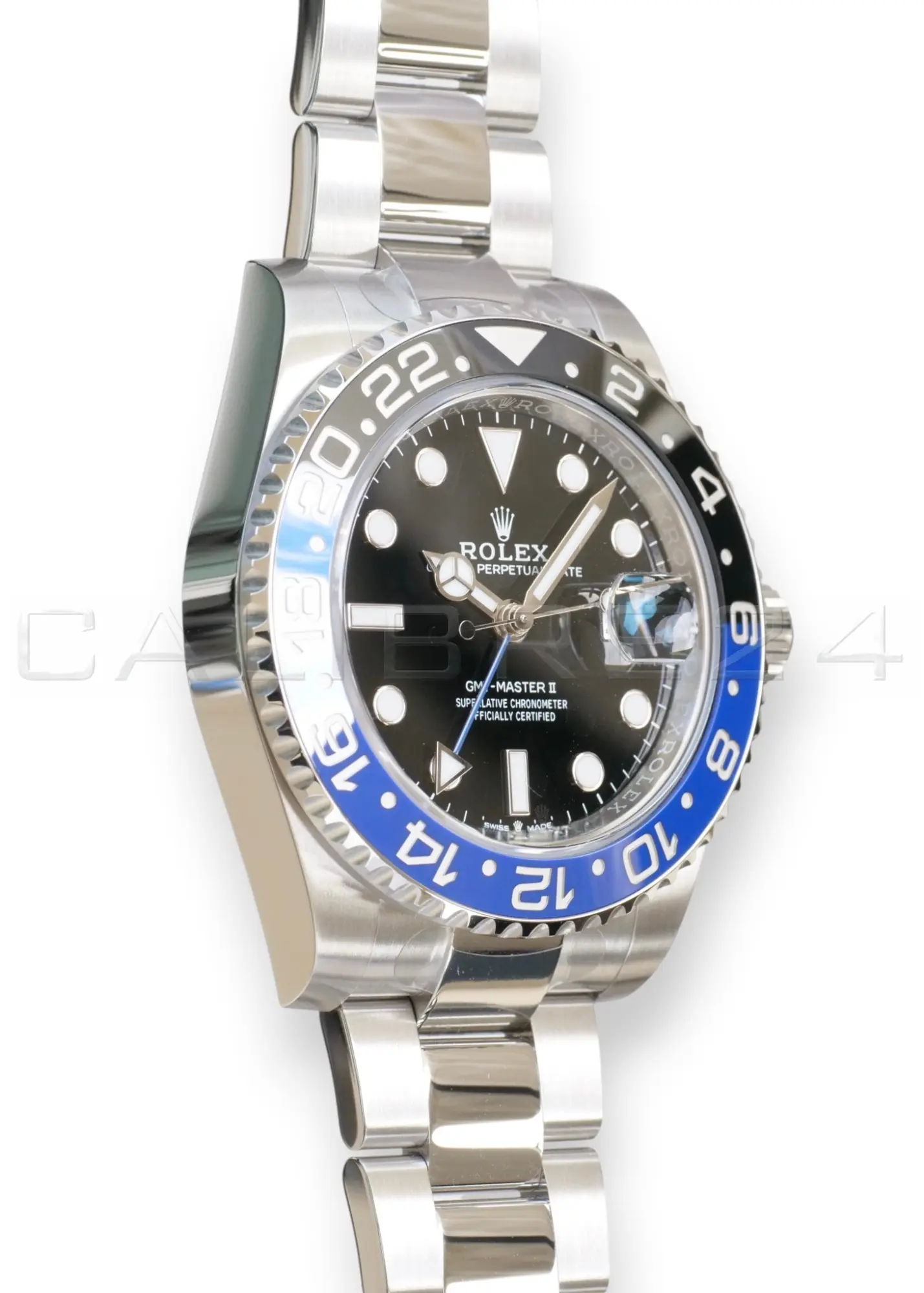 Rolex GMT-Master II Batman 126710BLNR Oyster bracelet 2023 black blue bezel front dial