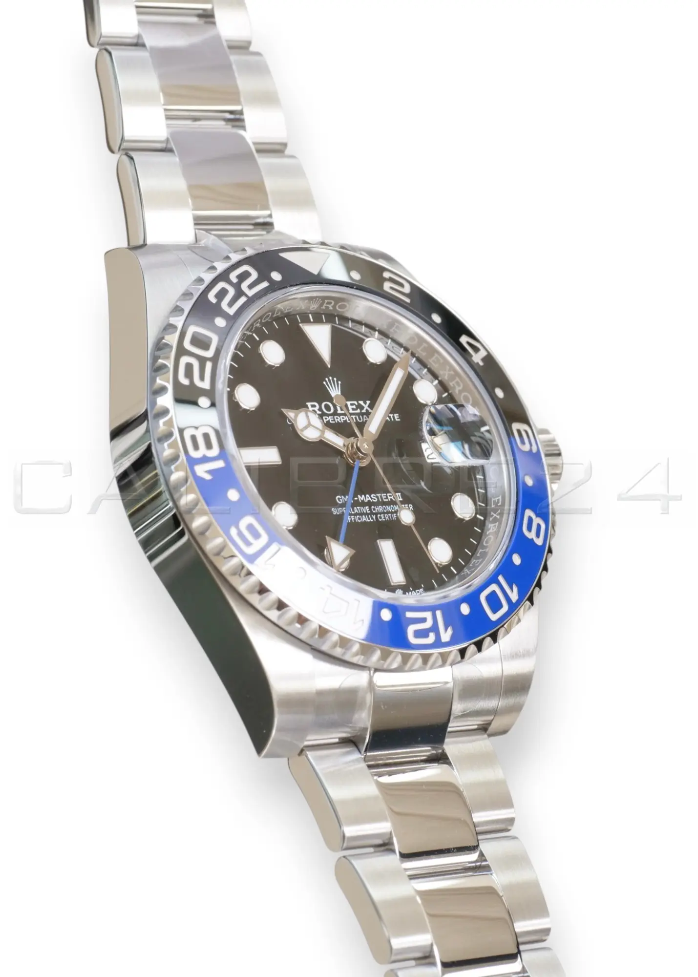 Rolex GMT-Master II Batman 126710BLNR Oyster bracelet 2023 black blue bezel front dial