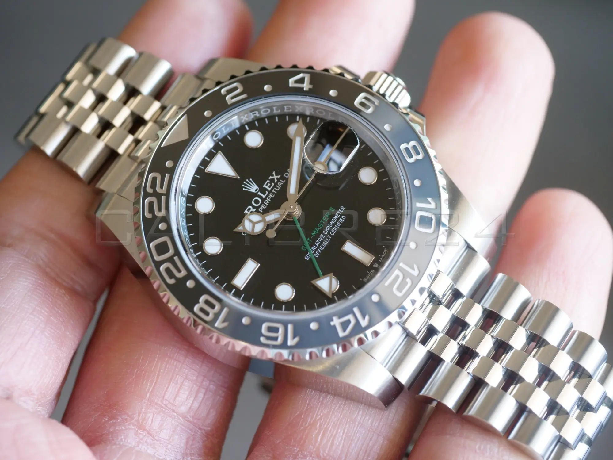 Rolex GMT Master II 126710GRNR Bruce Wayne 2025 Brand New Unworn full set with box and papers available at Calibre24 Luxury Watches Perth Australia