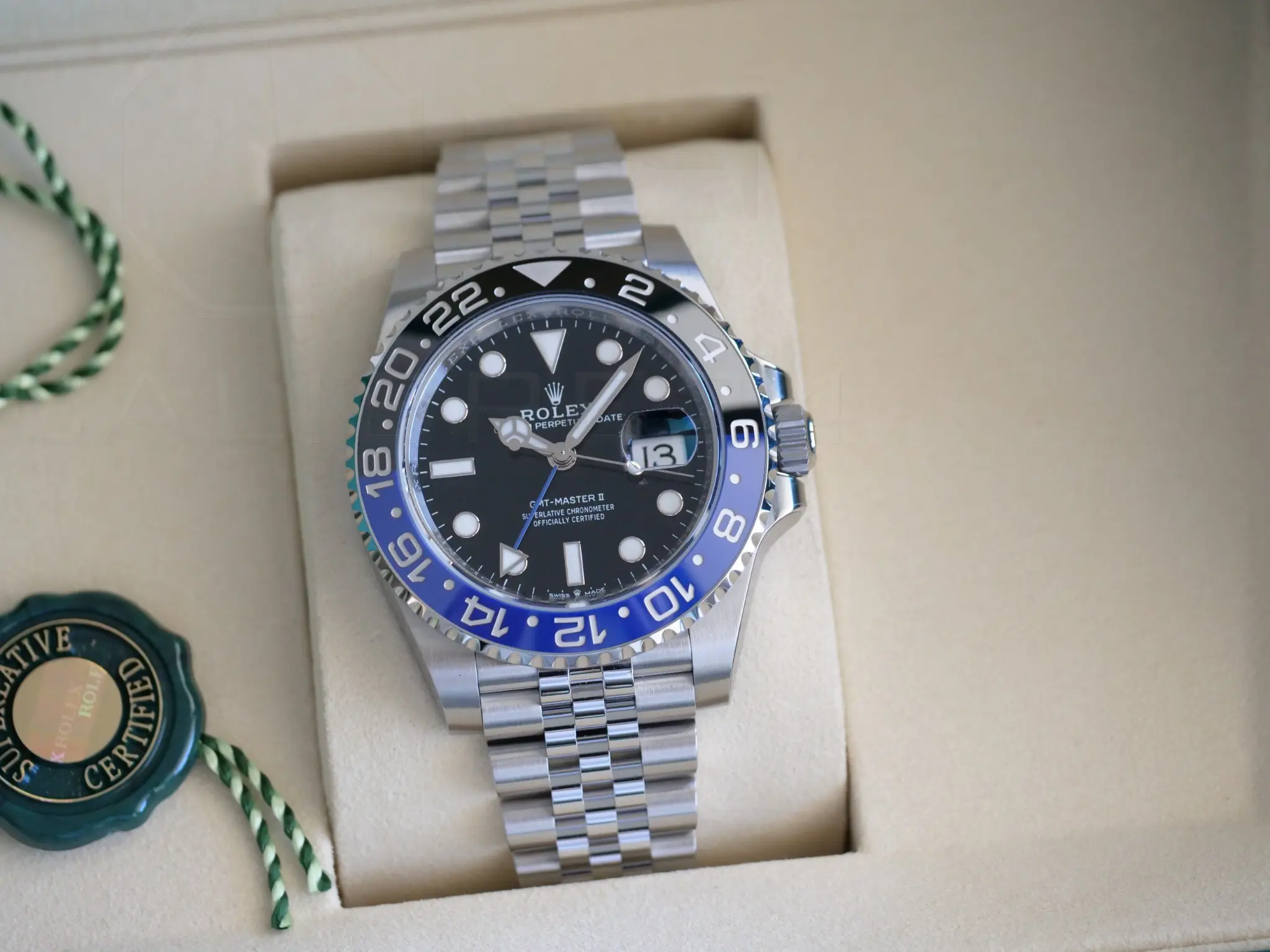 Rolex GMT Master II Batgirl 126710BLNR Factory Sttickered Brand New 2025 full set with box and papers for sale at Calibre24 Luxury Watches Perth Australia