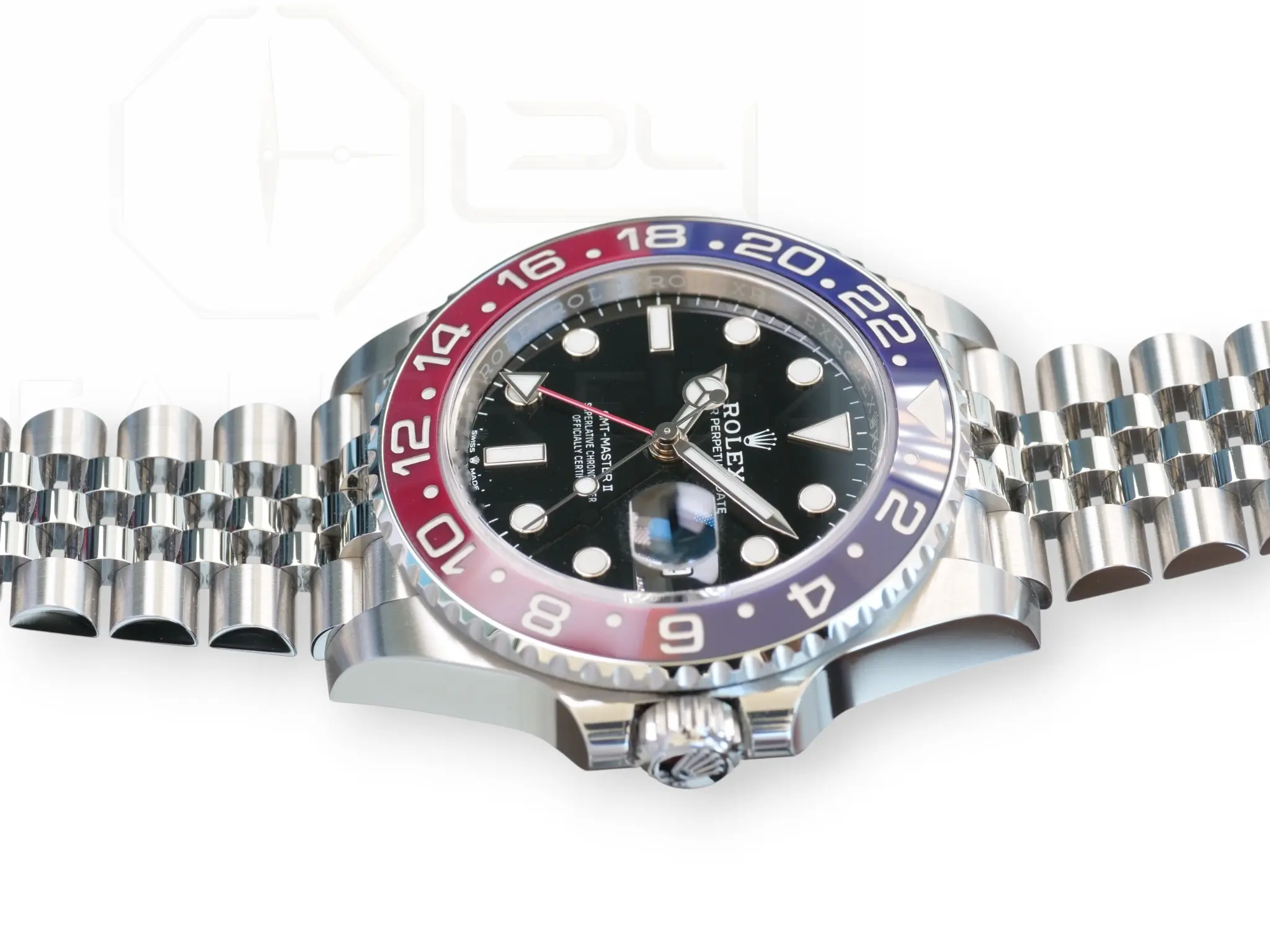 Rolex GMT Master II Pepsi 126710BLRO Jubilee Bracelet Brand New Unworn 2024 full set with box and papers for sale at Calibre24 Luxury Watches Perth Australia