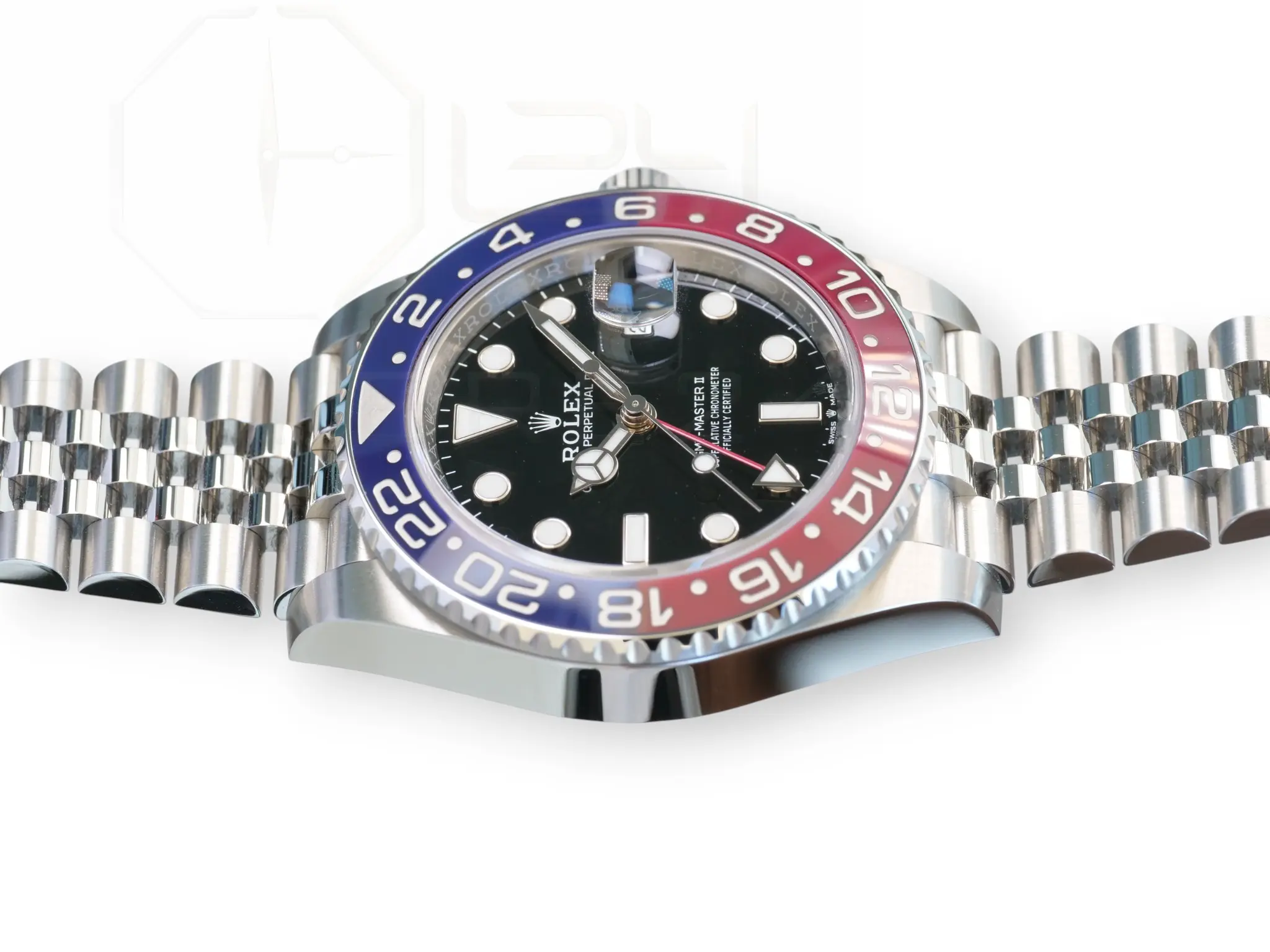 Rolex GMT Master II Pepsi 126710BLRO Jubilee Bracelet Brand New Unworn 2024 full set with box and papers for sale at Calibre24 Luxury Watches Perth Australia