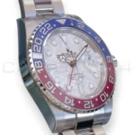 Rolex GMT Master II Pepsi Meteorite Dial Mint like New condition with white and green tags 2025 full set with box and papers available at Calibre24 Luxury Watches Perth Australia