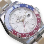 Rolex GMT Master II Pepsi Meteorite Dial Mint like New condition with white and green tags 2025 full set with box and papers available at Calibre24 Luxury Watches Perth Australia