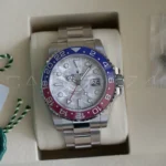 Rolex GMT Master II Pepsi Meteorite Dial Mint like New condition with white and green tags 2025 full set with box and papers available at Calibre24 Luxury Watches Perth Australia