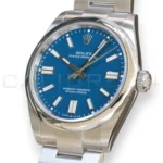 Rolex OP41134300 Med Blue Dial Brand New 2025 full set with Box and Papers available for sale at calibre24 Perth Australia