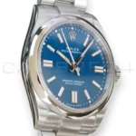 Rolex OP41134300 Med Blue Dial Brand New 2025 full set with Box and Papers available for sale at calibre24 Perth Australia
