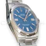Rolex OP41134300 Med Blue Dial Brand New 2025 full set with Box and Papers available for sale at calibre24 Perth Australia
