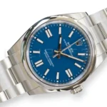 Rolex OP41134300 Med Blue Dial Brand New 2025 full set with Box and Papers available for sale at calibre24 Perth Australia