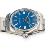 Rolex OP41134300 Med Blue Dial Brand New 2025 full set with Box and Papers available for sale at calibre24 Perth Australia