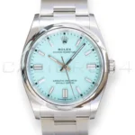 Rolex Oyster Perpetual 36 turquoise Tiffany dial 126000-0006 2025 brand new front view Oystersteel