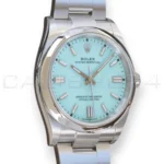 Rolex Oyster Perpetual 36 turquoise Tiffany dial 126000-0006 2025 brand new front view Oystersteel