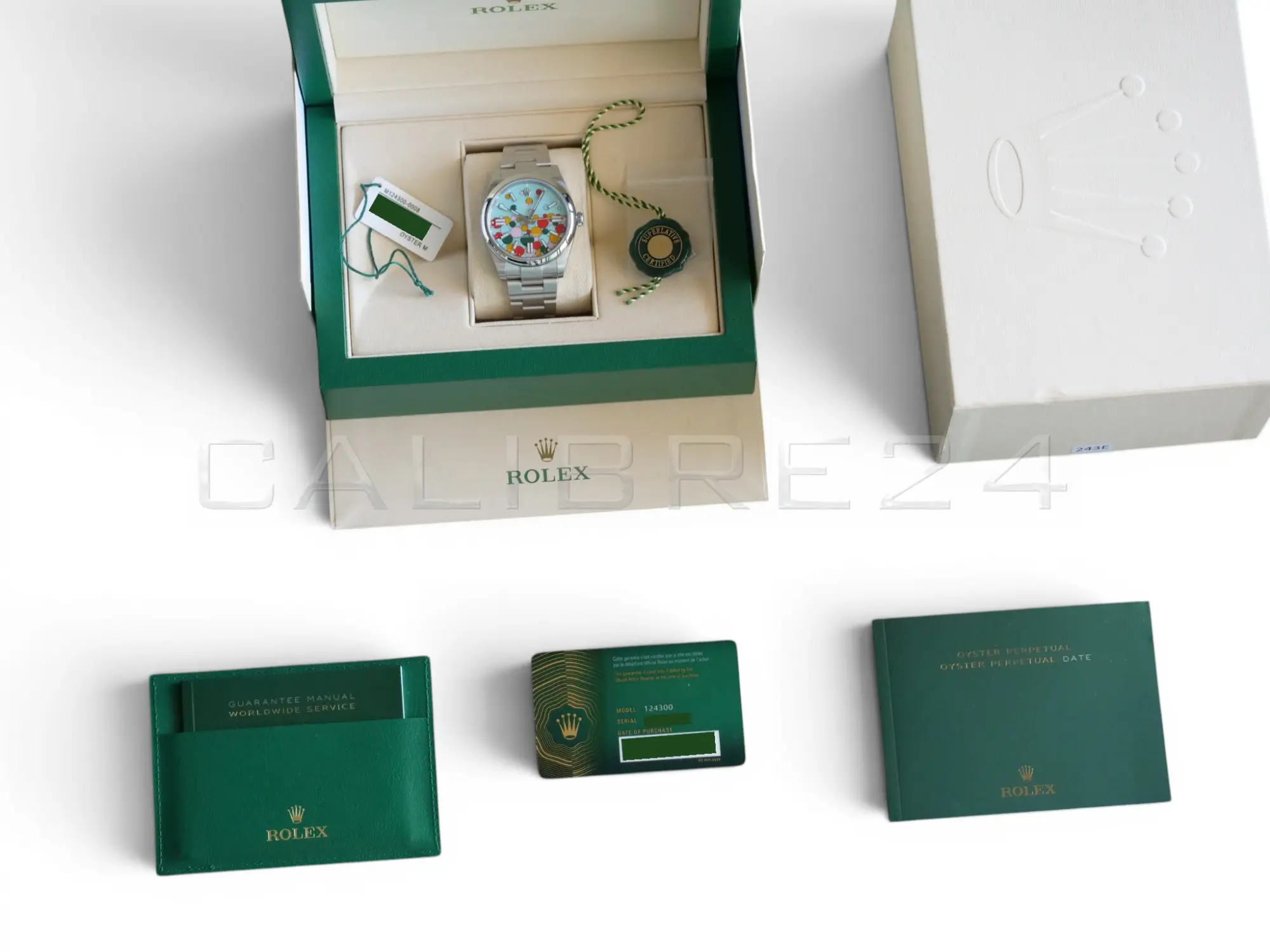 Rolex Oyster Perpetual 41 Celebration Dial NOS Brand New Full set with Box and Papers for sale at Calibre24 Perth Australia
