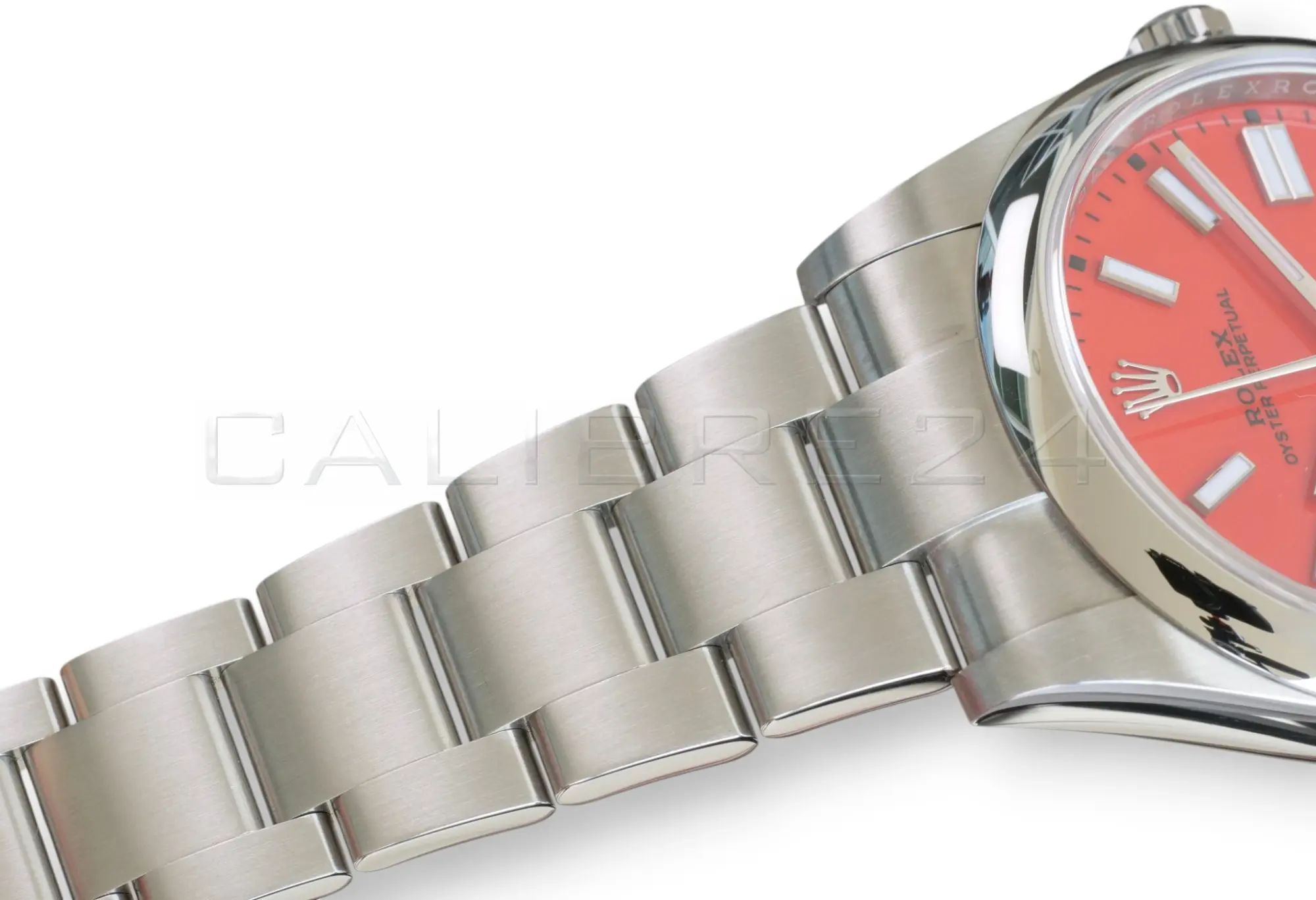 Rolex Oyster Perpetual 41 coral red Oyster bracelet Oysterclasp Easylink unpolished factory finis