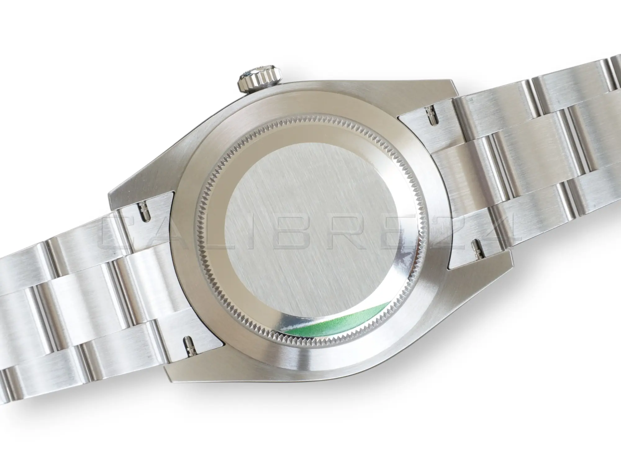 Rolex OP41 coral red smooth polished Oystersteel bezel 41mm case profile Twinlock crown unpolished