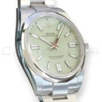 Rolex Oyster Perpetual 41 Pistachio Dial 134300 Smooth Bezel Oyster Bracelet Brand New 2026 full set with box and papers available at Calibre24 Luxury Watches Perth Australia