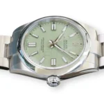 Rolex Oyster Perpetual 41 Pistachio Dial 134300 Smooth Bezel Oyster Bracelet Brand New 2026 full set with box and papers available at Calibre24 Luxury Watches Perth Australia