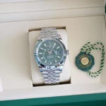 Rolex Sky Dweller 336934 mint green 2025 full set with box and papers for sale at Calibre24 Luxury Watches Perth Australia