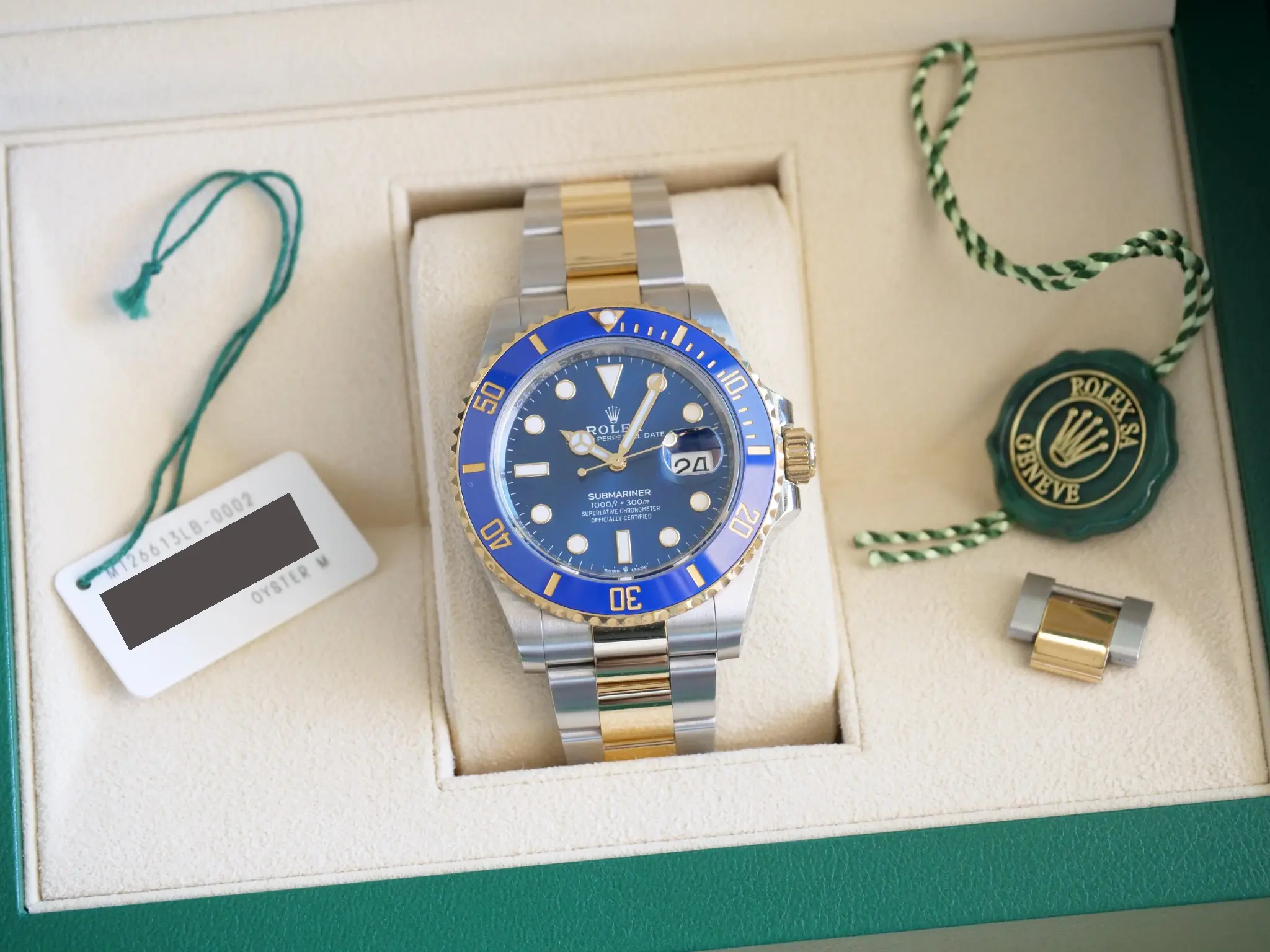 Rolex Submariner Bluesy 126613LB Oyster 2023 Mint Condition full set with box and papers for sale at Calibre24 Luxury Watches Perth Australia