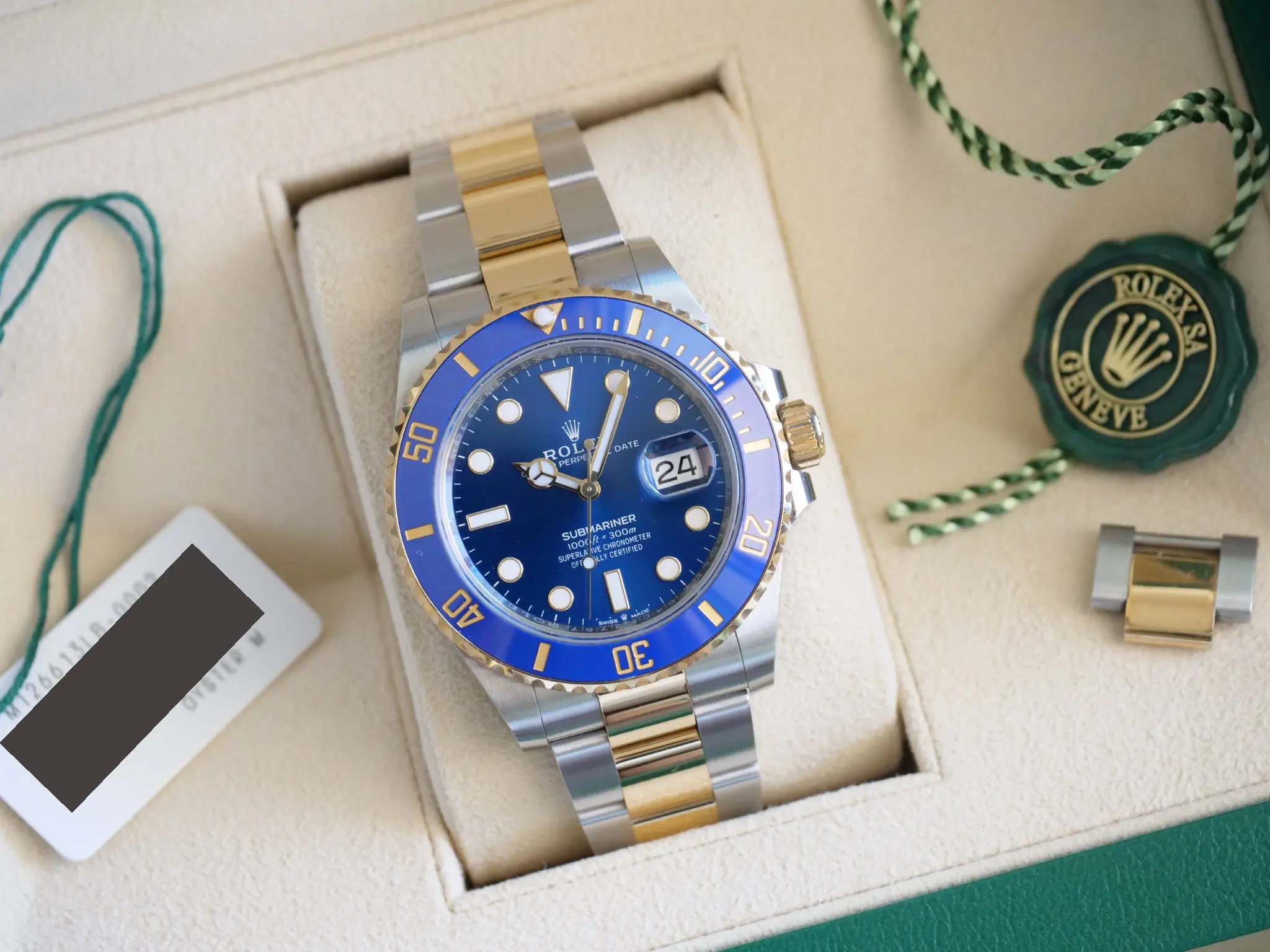 Rolex Submariner Bluesy 126613LB Oyster 2023 Mint Condition full set with box and papers for sale at Calibre24 Luxury Watches Perth Australia