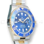 Rolex Submariner Date 41 Bluesy 126613LB yellow Rolesor blue dial blue bezel 2025 mint front view 41mm