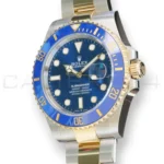 Rolex Submariner Date 41 Bluesy 126613LB yellow Rolesor blue dial blue bezel 2025 mint front view 41mm