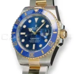 Rolex Submariner Date 41 Bluesy 126613LB yellow Rolesor blue dial blue bezel 2025 mint front view 41mm