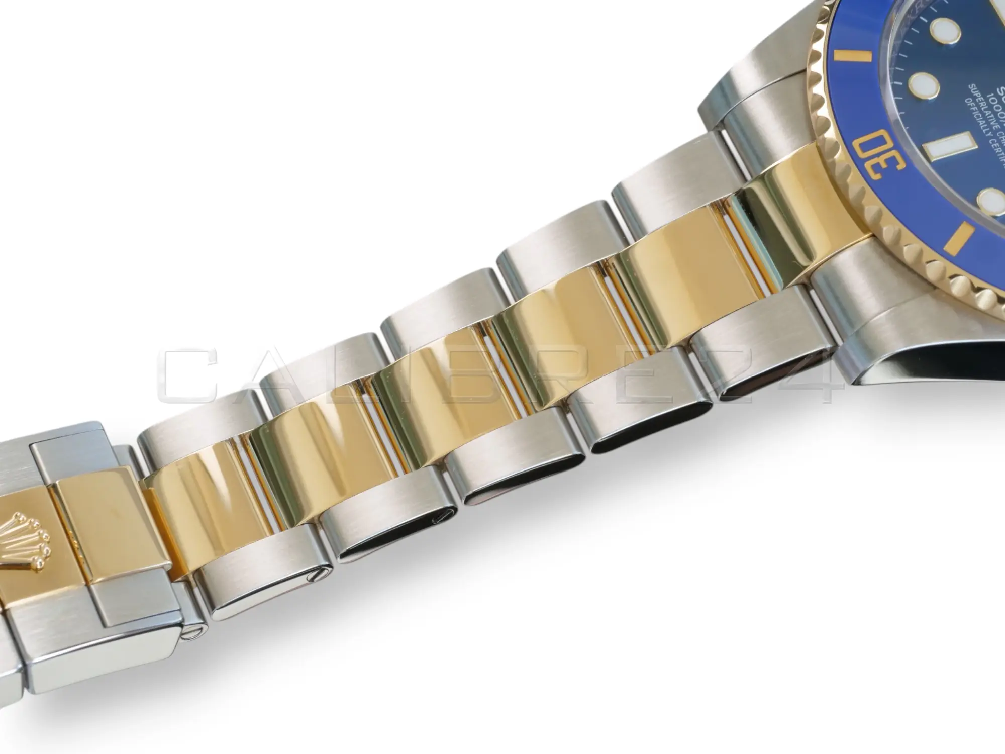 Rolex Submariner Date Bluesy two-tone Oyster bracelet yellow gold centre links Oysterlock Glidelock clasp