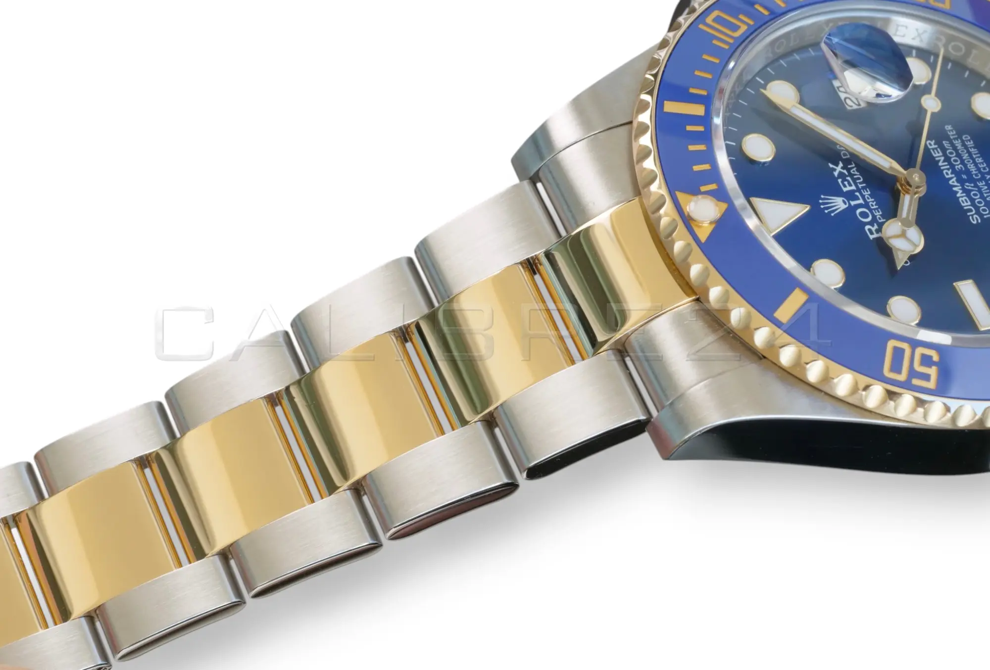Rolex Submariner Date Bluesy two-tone Oyster bracelet yellow gold centre links Oysterlock Glidelock clasp