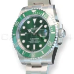 Rolex Submariner Hulk 116610LV 2020 NOS green dial green cerachrom bezel 40mm front view discontinue