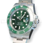 Rolex Submariner Hulk 116610LV 2020 NOS green dial green cerachrom bezel 40mm front view discontinue