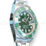 Rolex Submariner Hulk 116610LV 2020 NOS green dial green cerachrom bezel 40mm front view discontinue