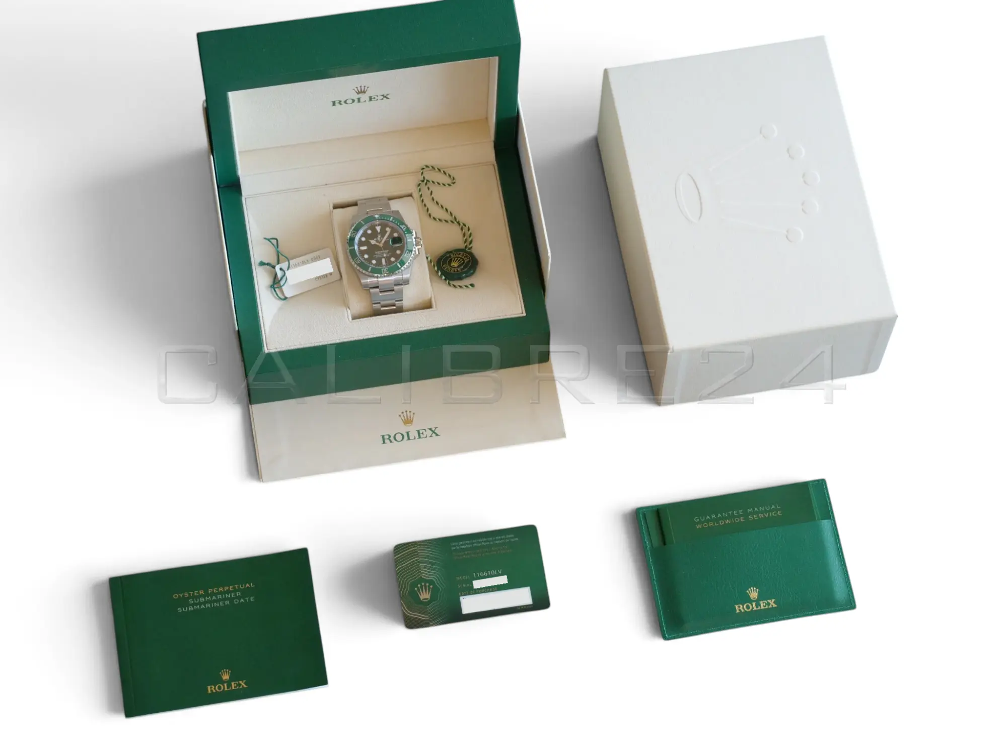 Rolex Submariner Hulk 116610LV 2020 full set box green NFC card white hang tag Calibre24 Perth Australia