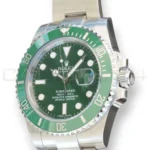 Rolex Submariner Hulk 116610LV mint condition green Cerachrom bezel green dial Oyster bracelet front view