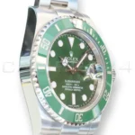 Rolex Submariner Hulk 116610LV mint condition green Cerachrom bezel green dial Oyster bracelet front view