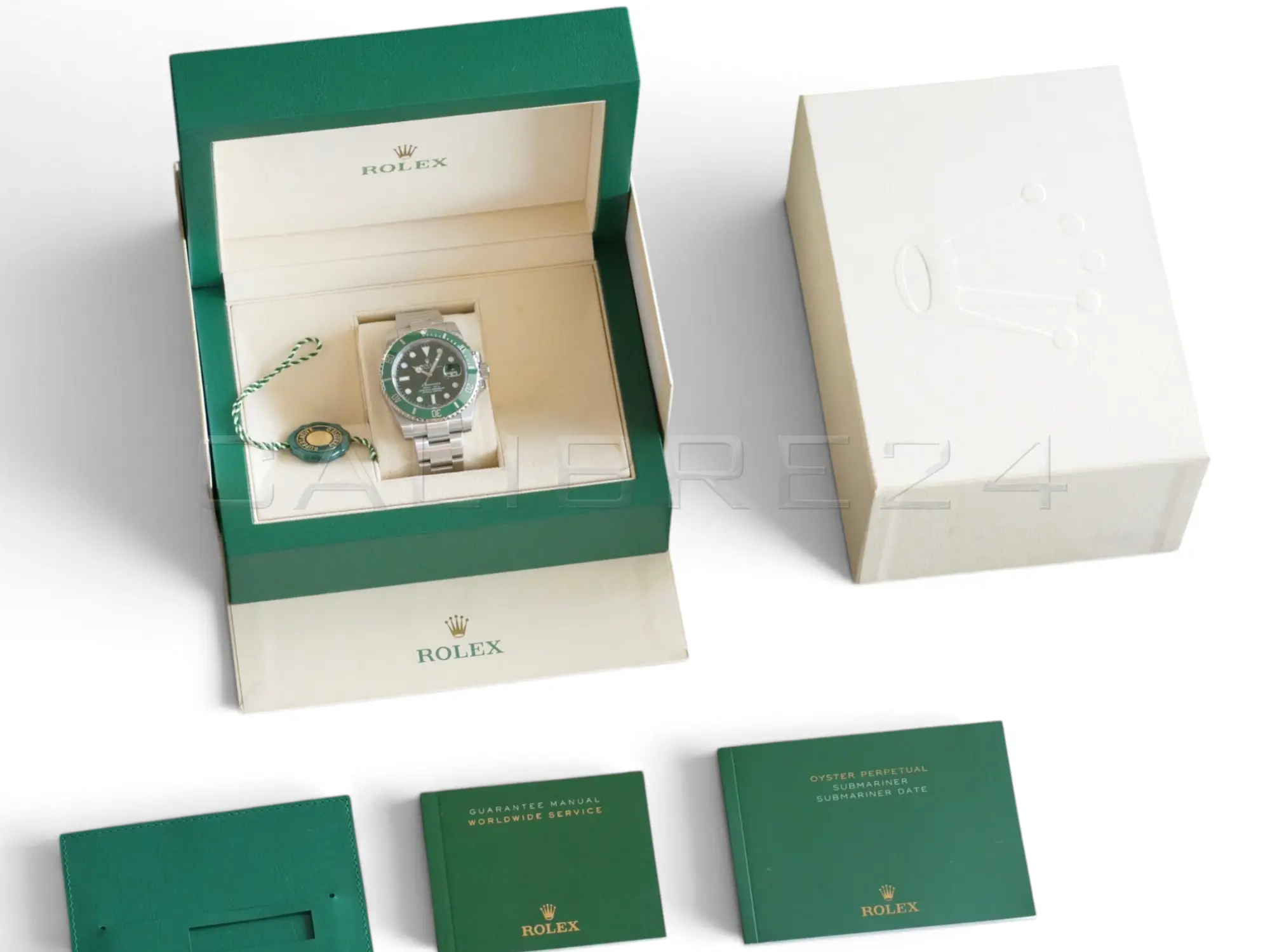 Rolex Submariner Hulk 116610LV mint discontinued original Rolex boxes manuals hang tag Calibre24 Perth