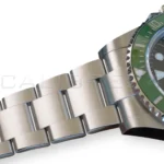 Rolex 126610LV green MK2 Cerachrom bezel platinum graduation 120-click unidirectional 2026 close-up