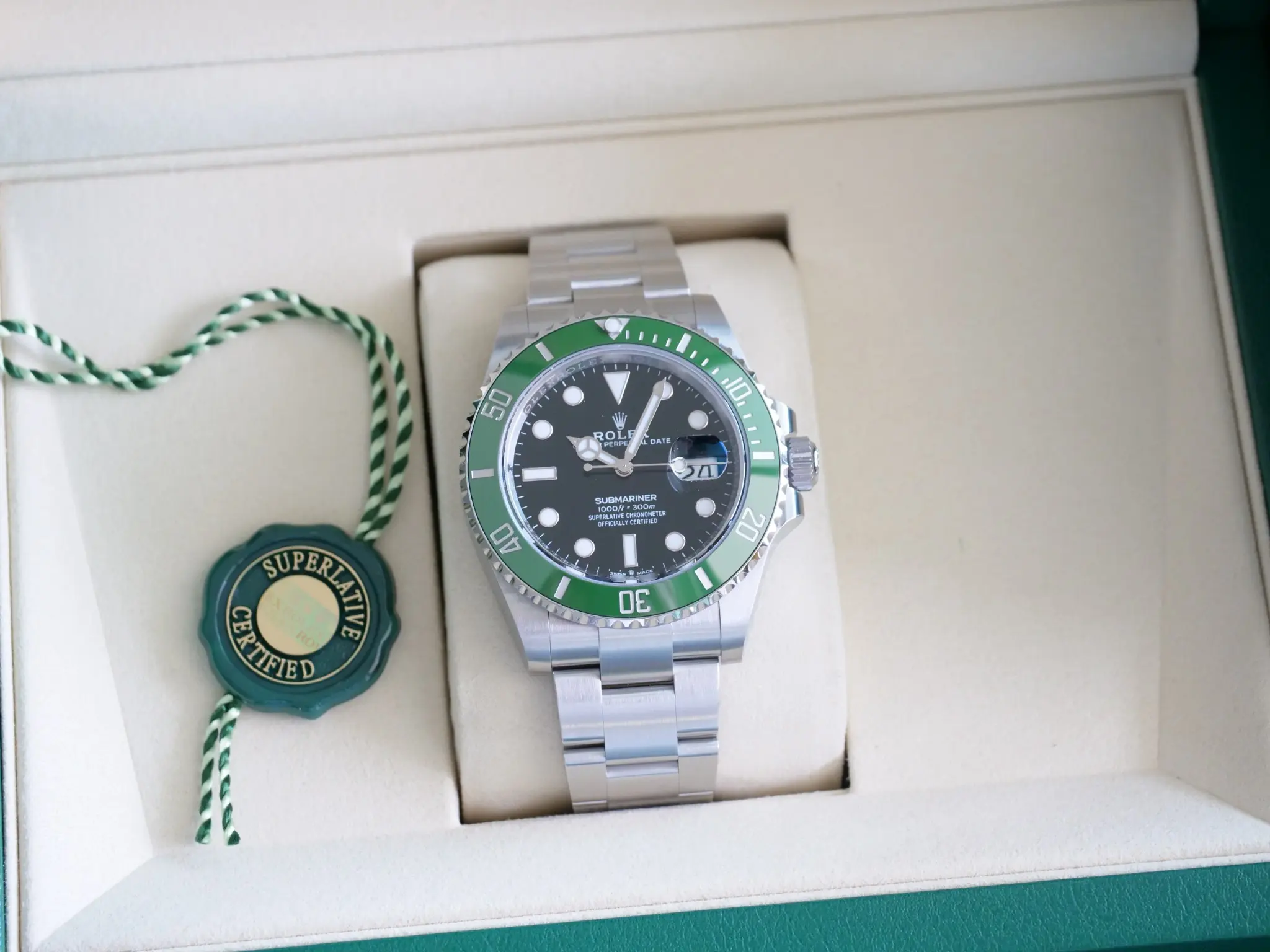 Rolex Submariner Starbucks 126610LV Brand New 2025 full set with box and papers for sale at Calibre24 Luxury Watches Perth Australia