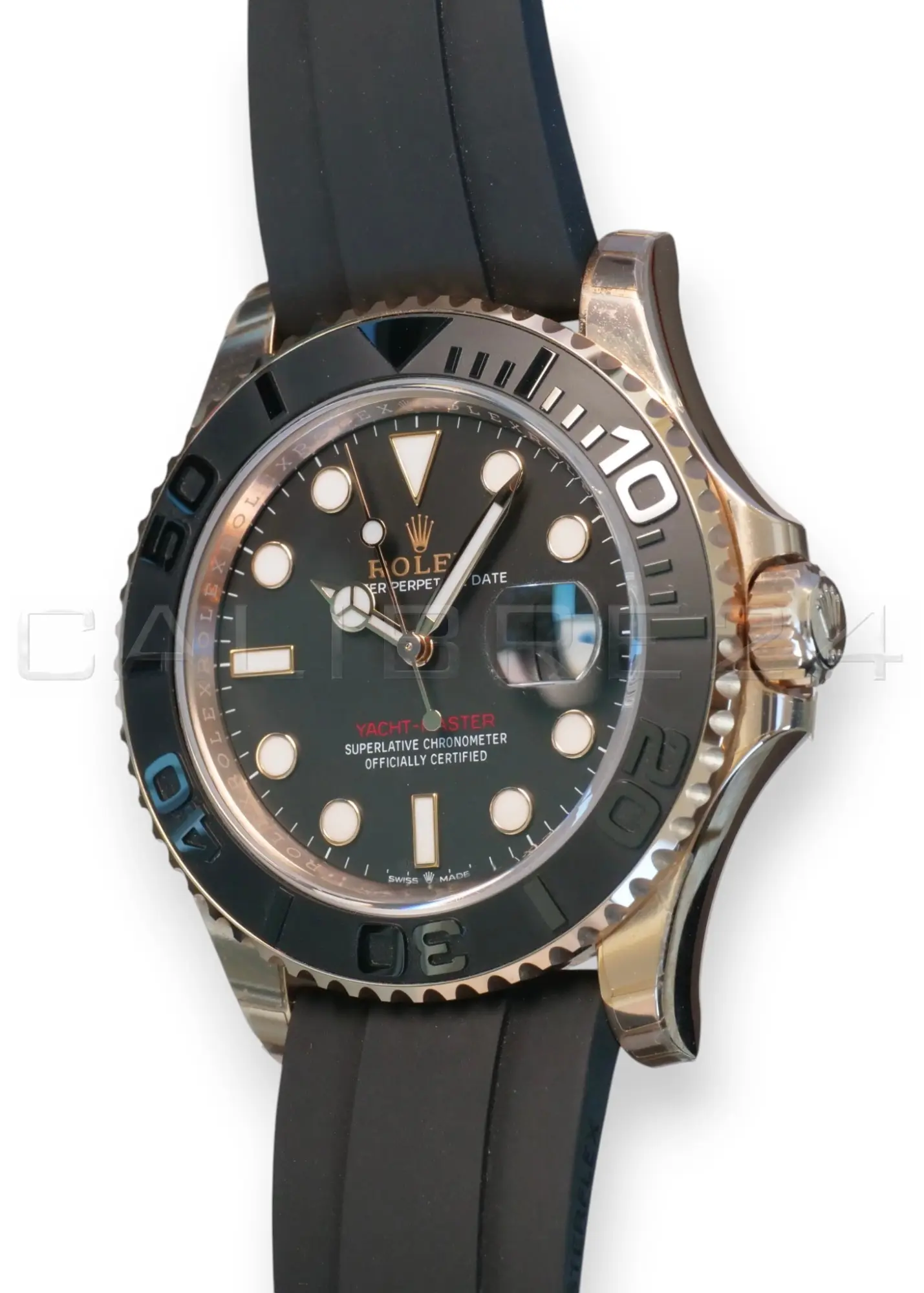 Rolex Yacht‑Master 40 Everose Gold Oysterflex 126655 2022 NOS Brand New Full Set for sale at Calibre24 Perth Australia
