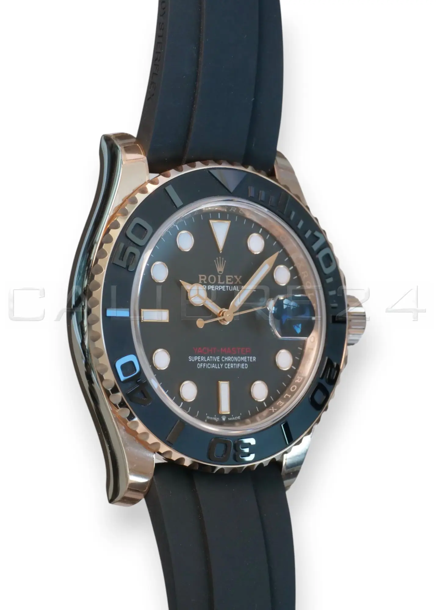 Rolex Yacht‑Master 40 Everose Gold Oysterflex 126655 2022 NOS Brand New Full Set for sale at Calibre24 Perth Australia