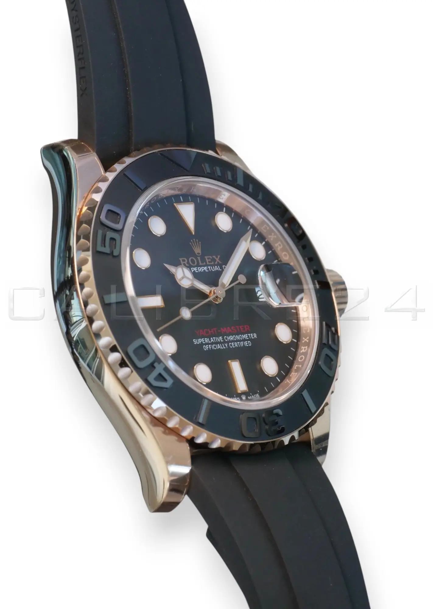 Rolex Yacht‑Master 40 Everose Gold Oysterflex 126655 2022 NOS Brand New Full Set for sale at Calibre24 Perth Australia