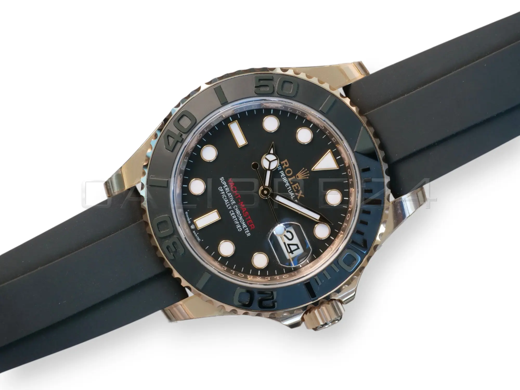 Rolex Yacht‑Master 40 Everose Gold Oysterflex 126655 2022 NOS Brand New Full Set for sale at Calibre24 Perth Australia