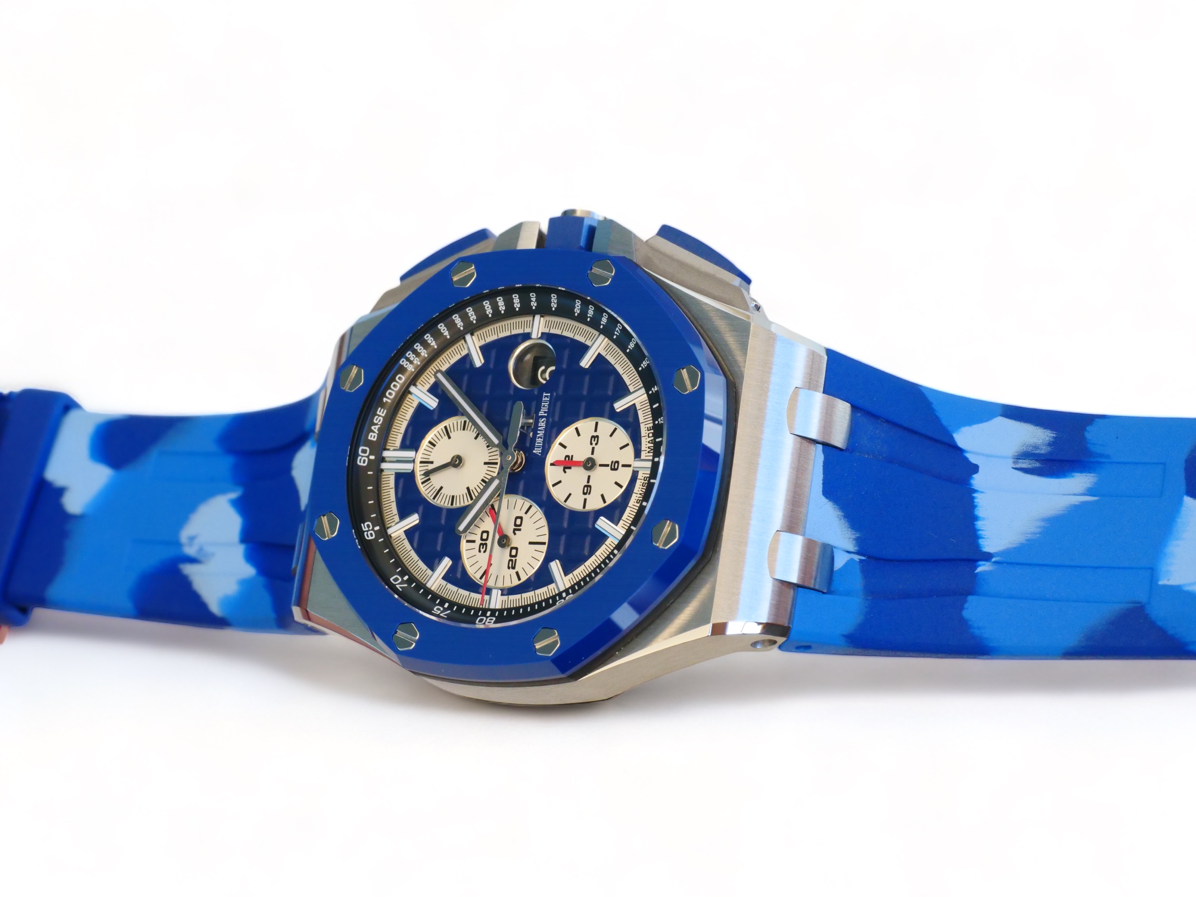 AUDEMARS PIGUET ROYAL OAK OFFSHORE CHRONOGRAPH 44MM BLUE CAMO CERAMIC FULL SET Calibre24 Luxury Watches