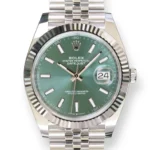 Rolex DateJust 41 Mint Green Jubilee Bracelet New Watch full set 2021 for sale at Calibre24 Luxury Watches Perth Australia 1