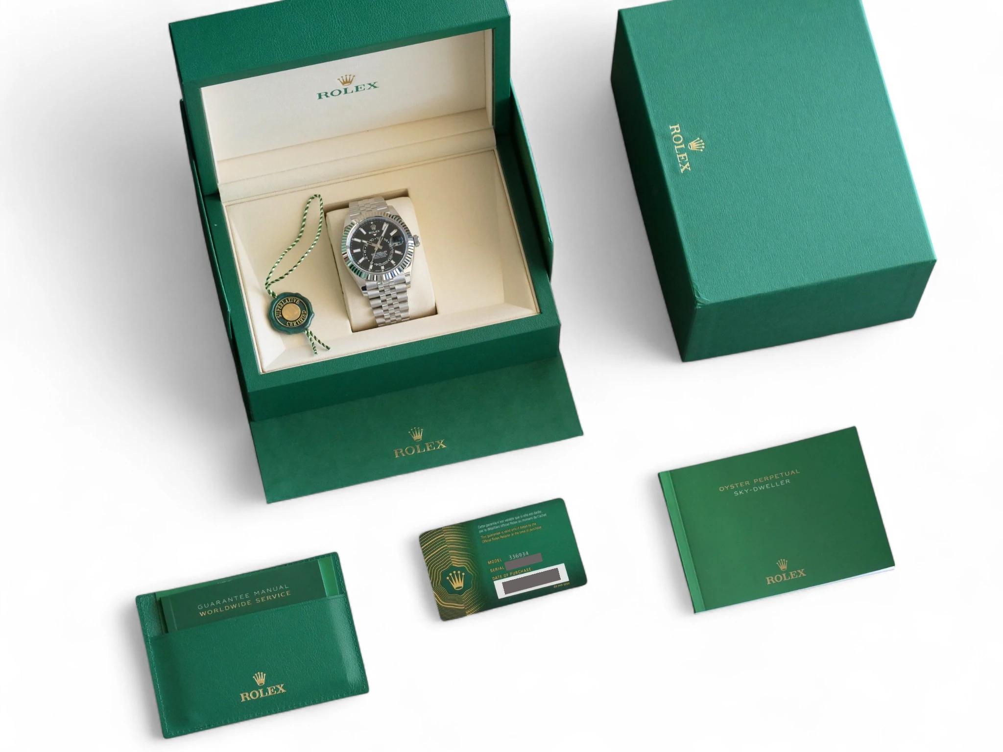 Rolex Sky-dweller Black Dial, Jubilee bracelet model 336934