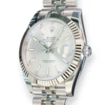 Rolex DateJust 41 SIlver Dial Fluted Bezel Jubilee Bracelet 126334 full set 2025 for sale at Calibre24 Luxury Watches Perth Australia