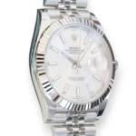 Rolex DateJust 41 SIlver Dial Fluted Bezel Jubilee Bracelet 126334 full set 2025 for sale at Calibre24 Luxury Watches Perth Australia