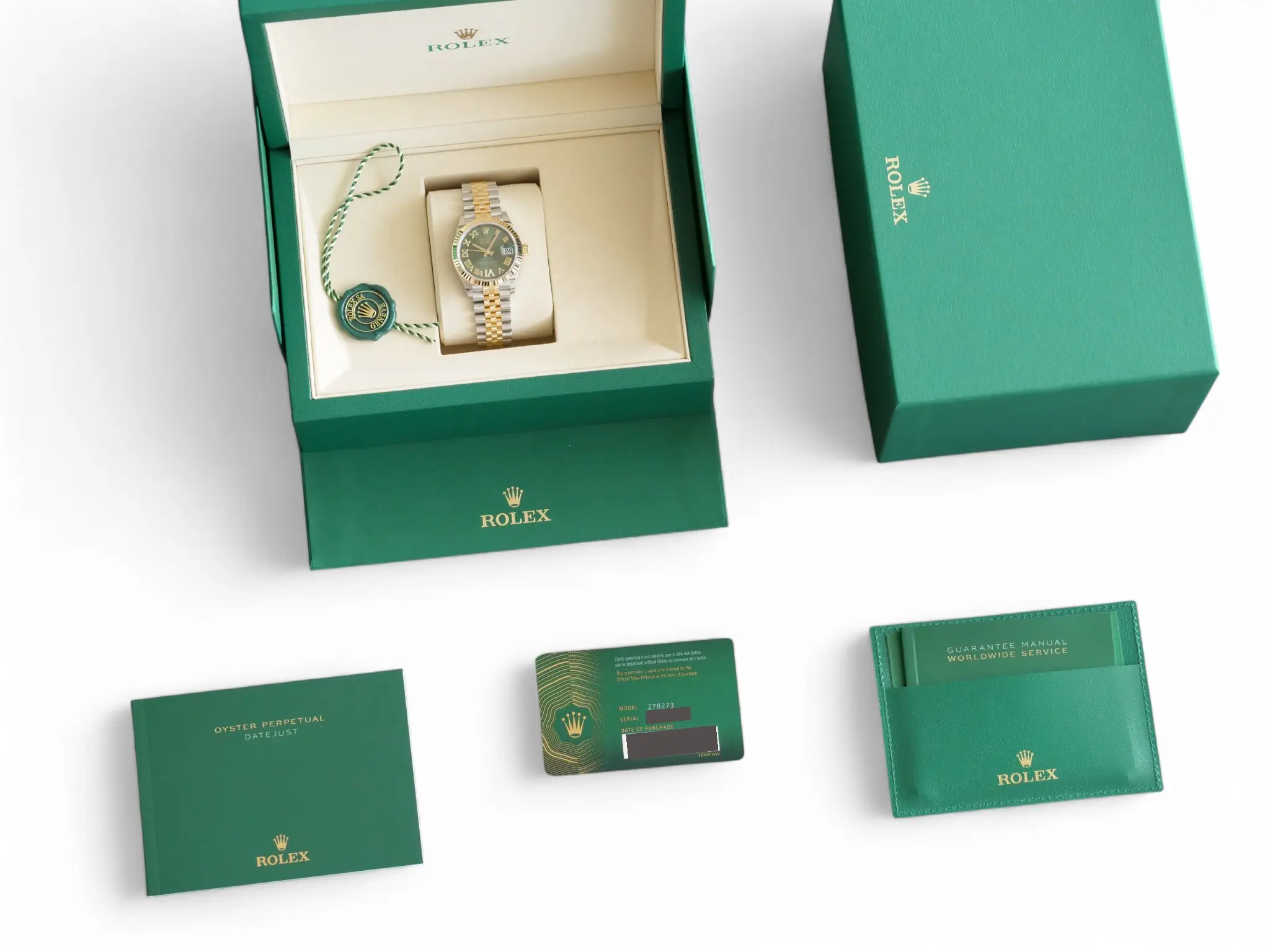 Rolex Datejust 31 Olive Green Dial Dialmond VI 278273 Brand New 2025 full set 2025 for sale at Calibre24 Luxury Watches Perth Australia