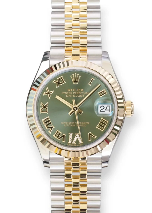 Rolex Datejust 31 Olive Paved Diamond VI Dial
