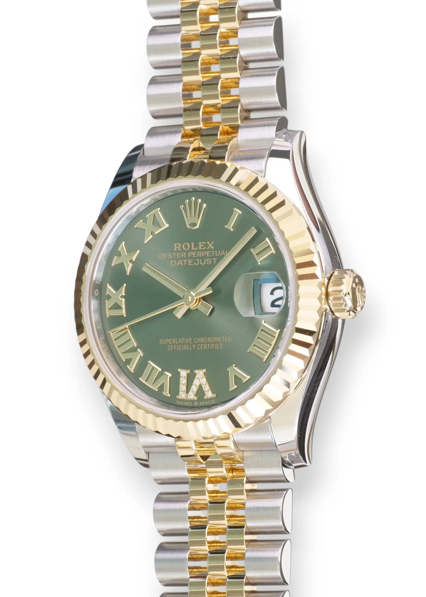 Rolex Datejust 31 Olive Green Dial Dialmond VI 278273 Brand New 2025 full set 2025 for sale at Calibre24 Luxury Watches Perth Australia